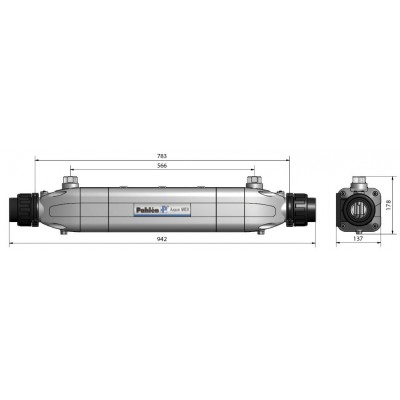 Теплообменник Aqua-Mex AM-100T, 100 кВт, спираль TITANIUM